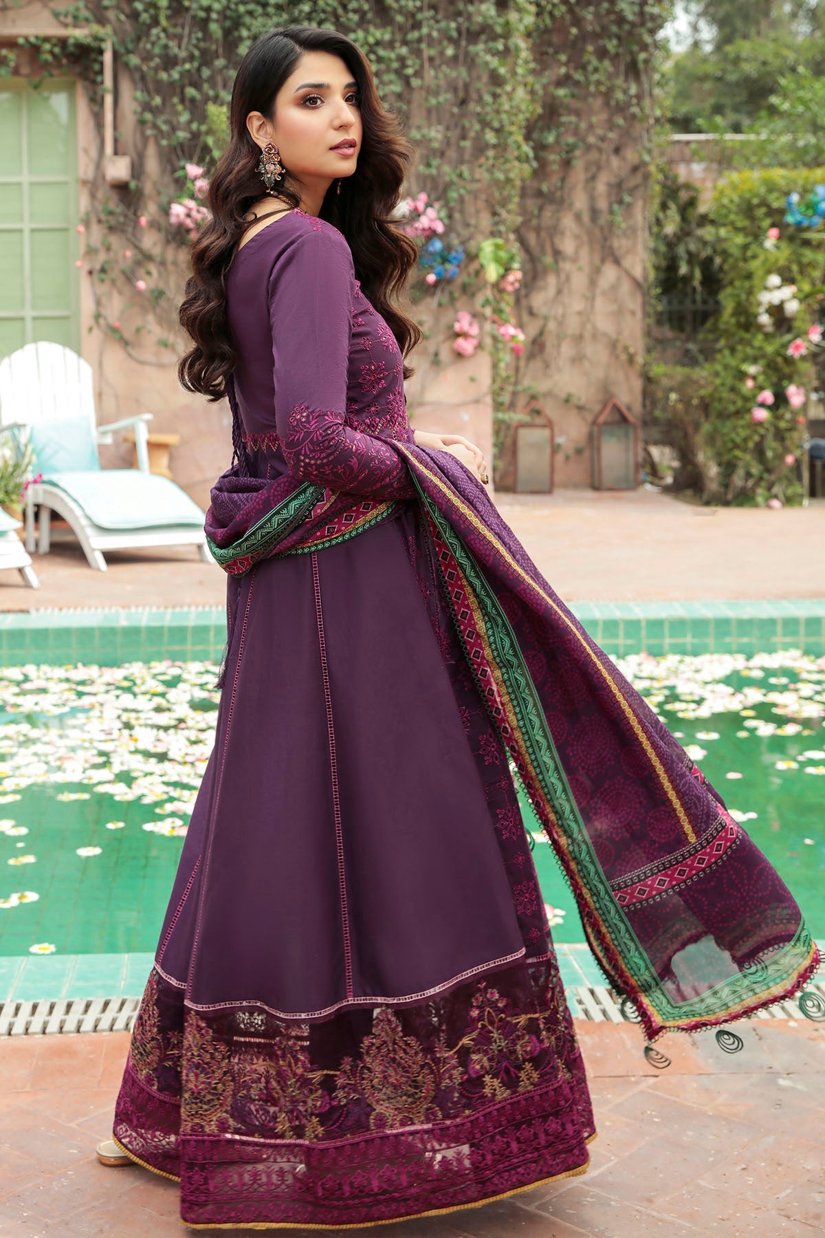 3214-SCARLET EMBROIDERED LAWN UNSTITCHED