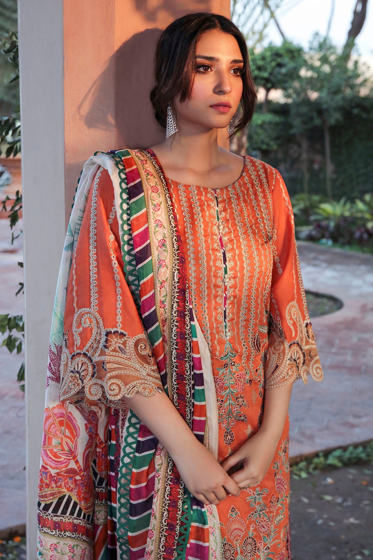 3215-SUMMER-BLOOM EMBROIDERED LAWN STITCHED