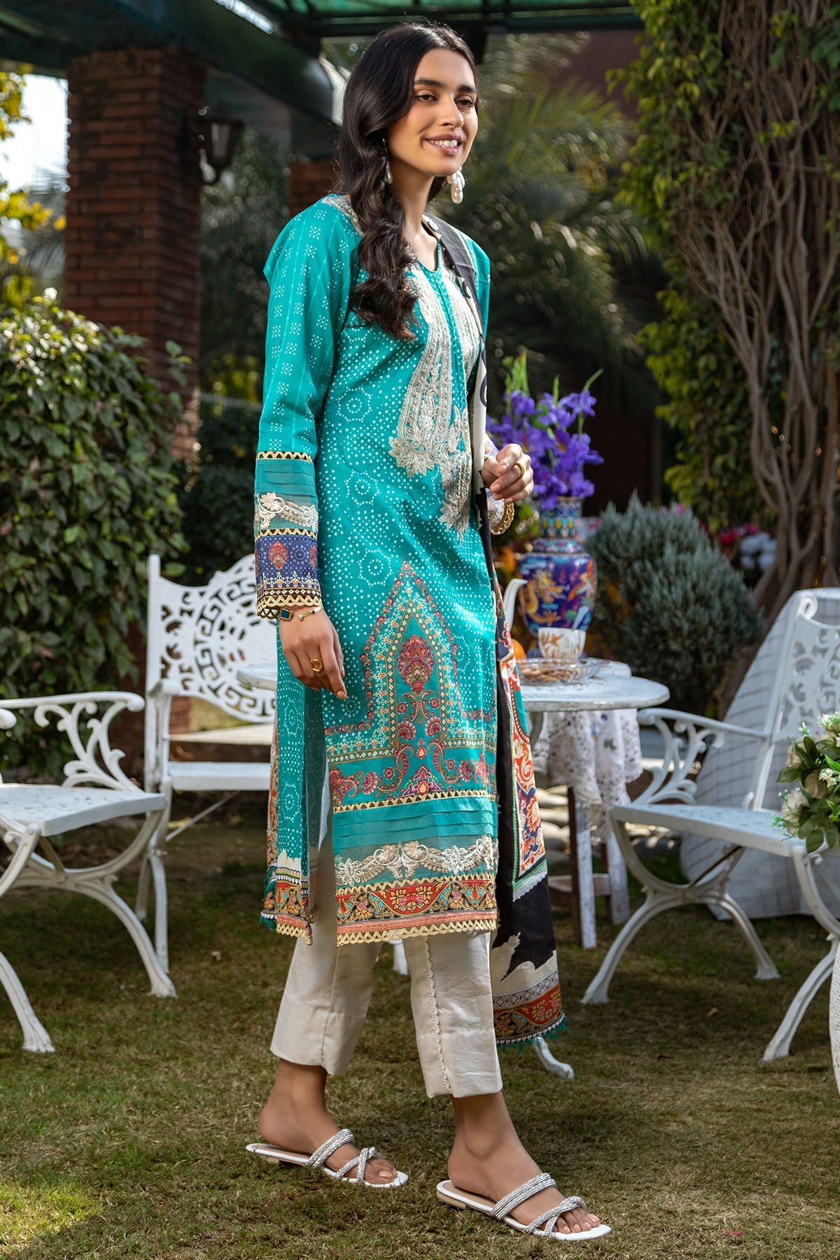 3244-PEACOCK DIGITAL PRINTED LAWN UNSTITCHED