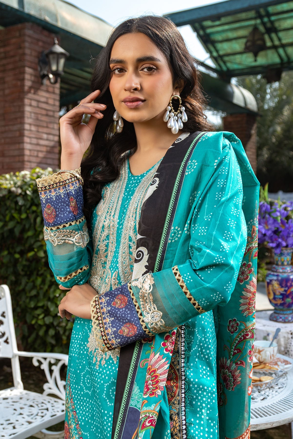 3244-PEACOCK DIGITAL PRINTED LAWN UNSTITCHED