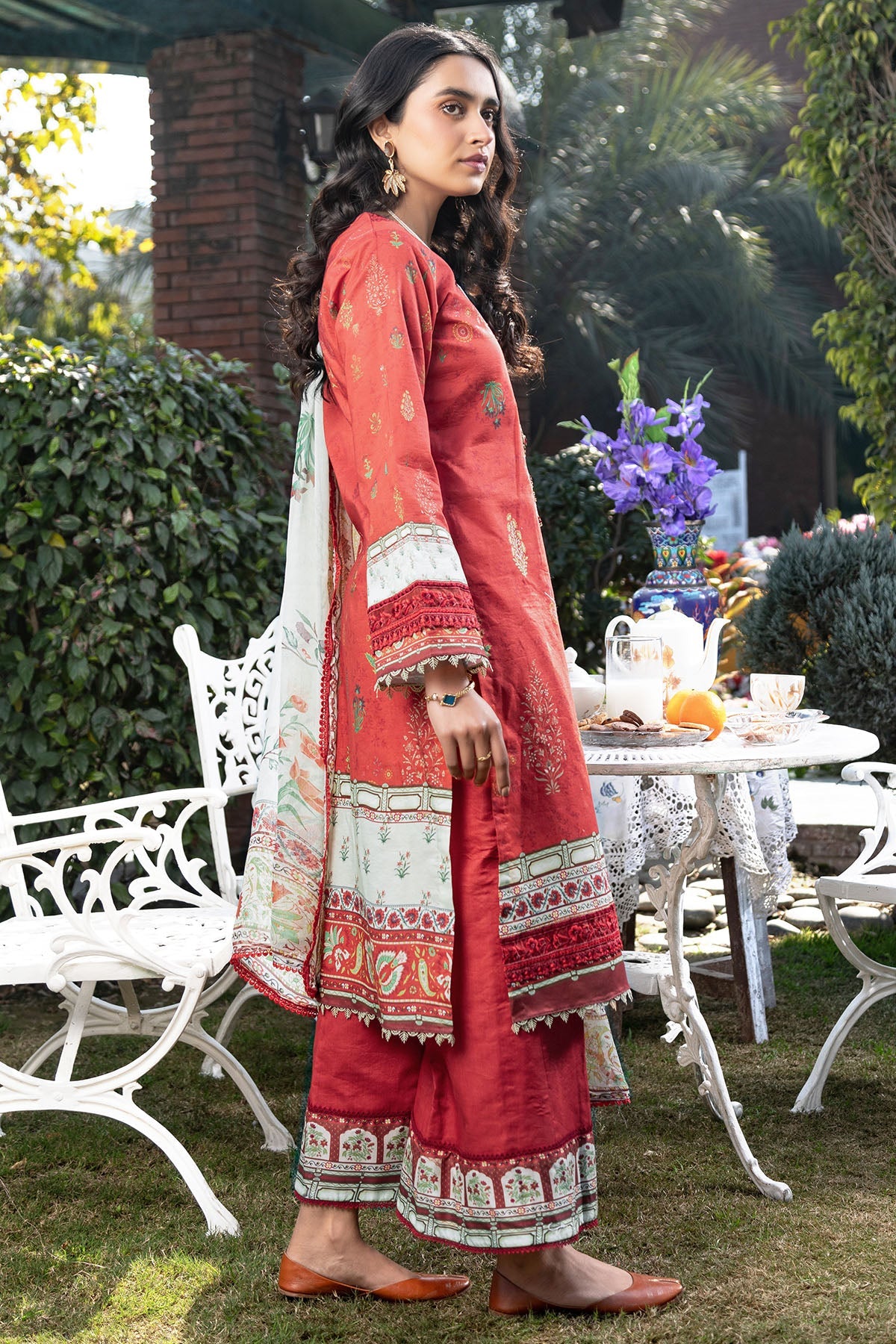 3245-SCARLET DIGITAL PRINTED LAWN UNSTITCHED
