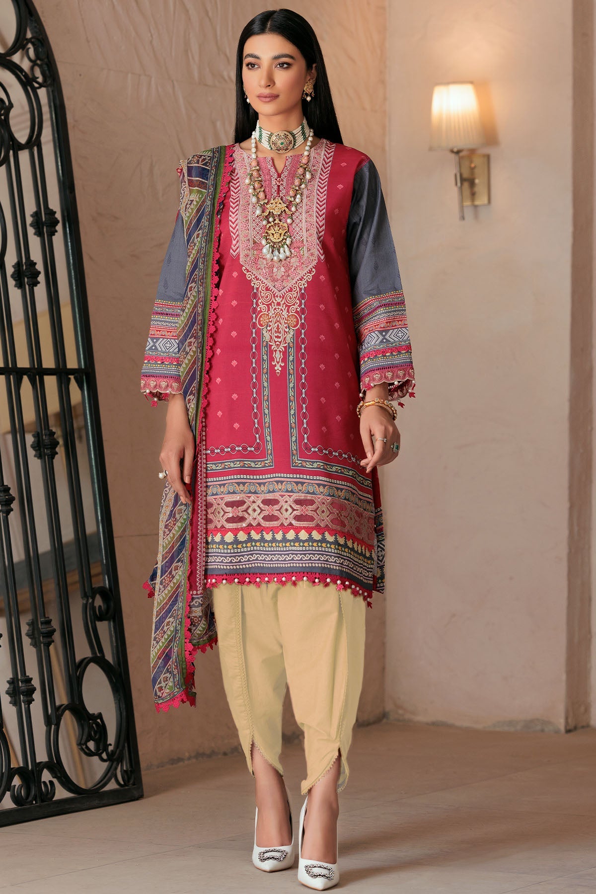 3256-DENIZ DIGITAL PRINTED LAWN UNSTITCHED