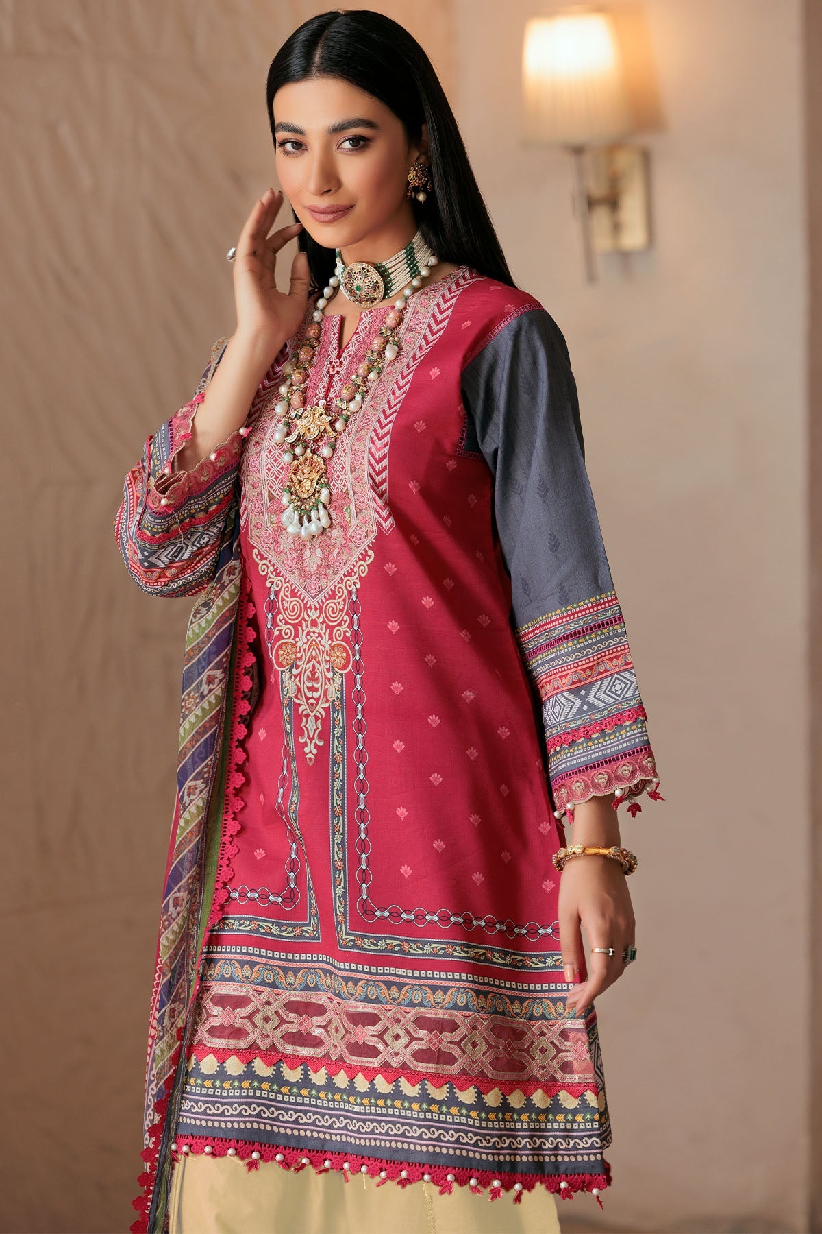 3256-DENIZ DIGITAL PRINTED LAWN UNSTITCHED