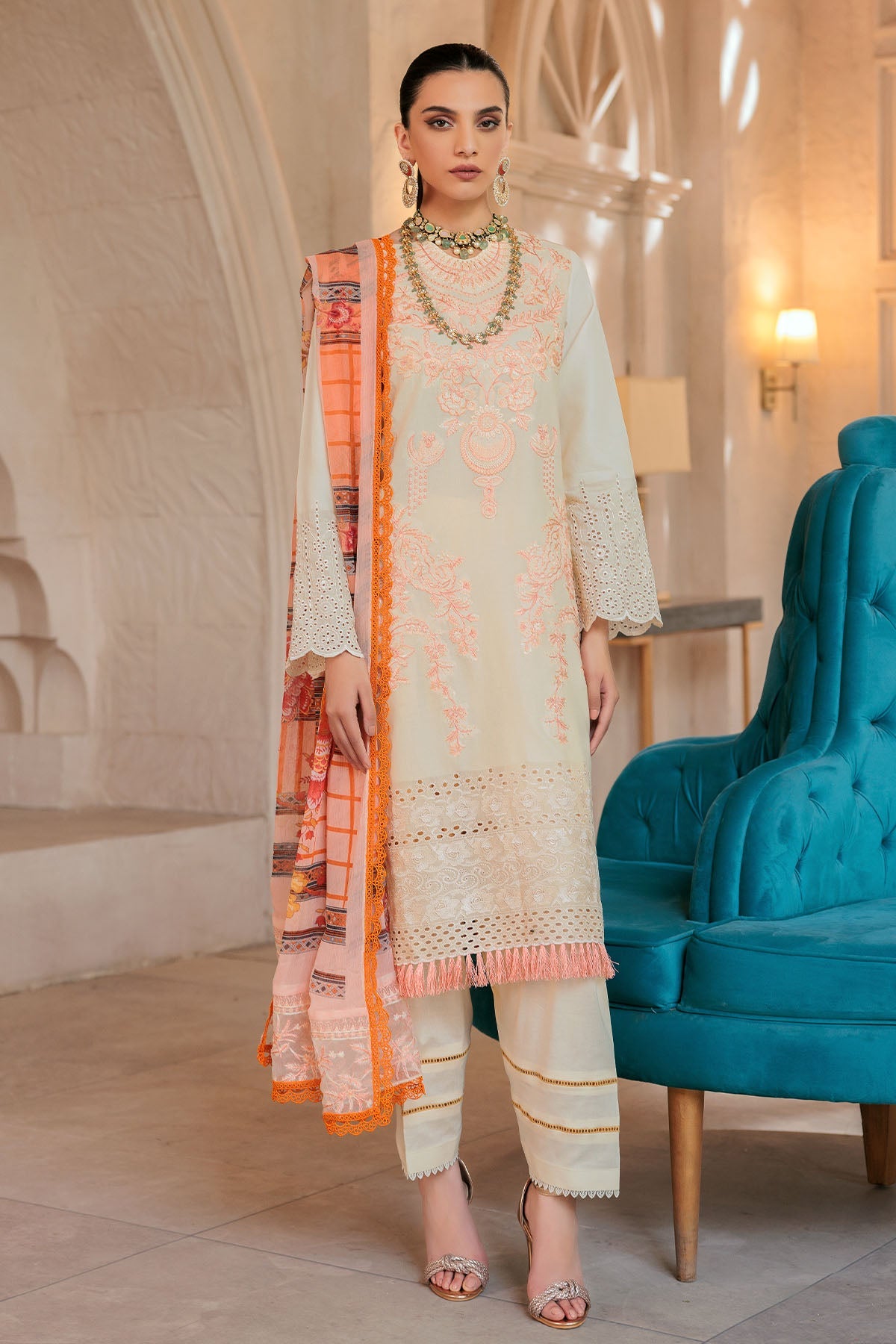 3278-LUCIA EMBROIDERED LAWN UNSTITCHED