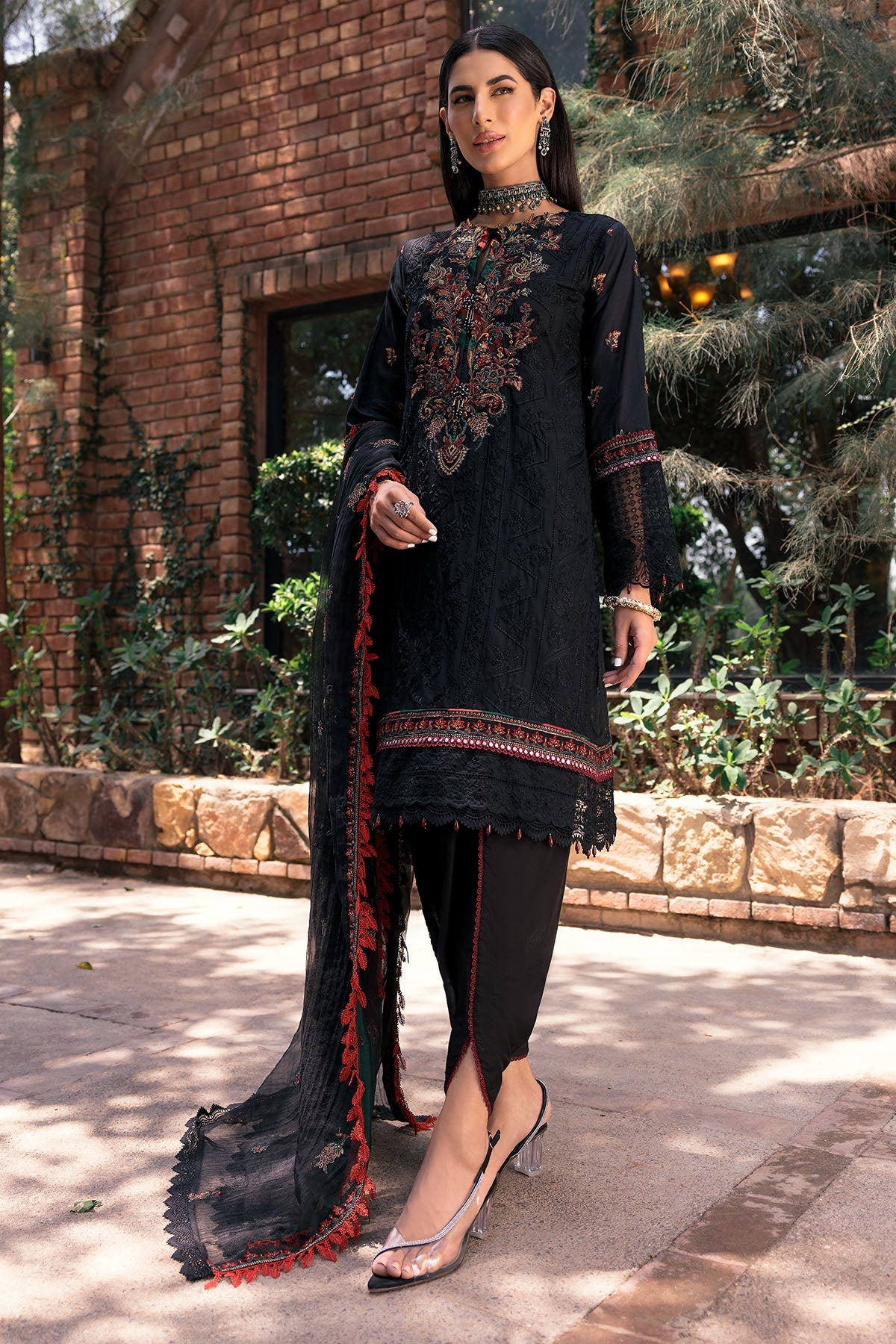 3383-MONISA EMBROIDERED LAWN UNSTITCHED