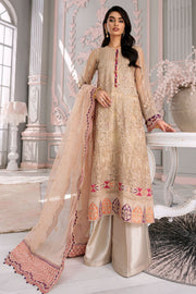 3391-LENTERNITE EMBROIDERED SILK NET STITCHED