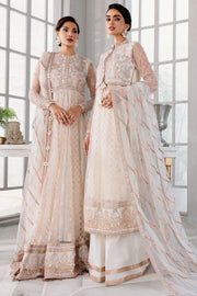 3393-FREESIA EMBROIDERED SILK NET UNSTITCHED