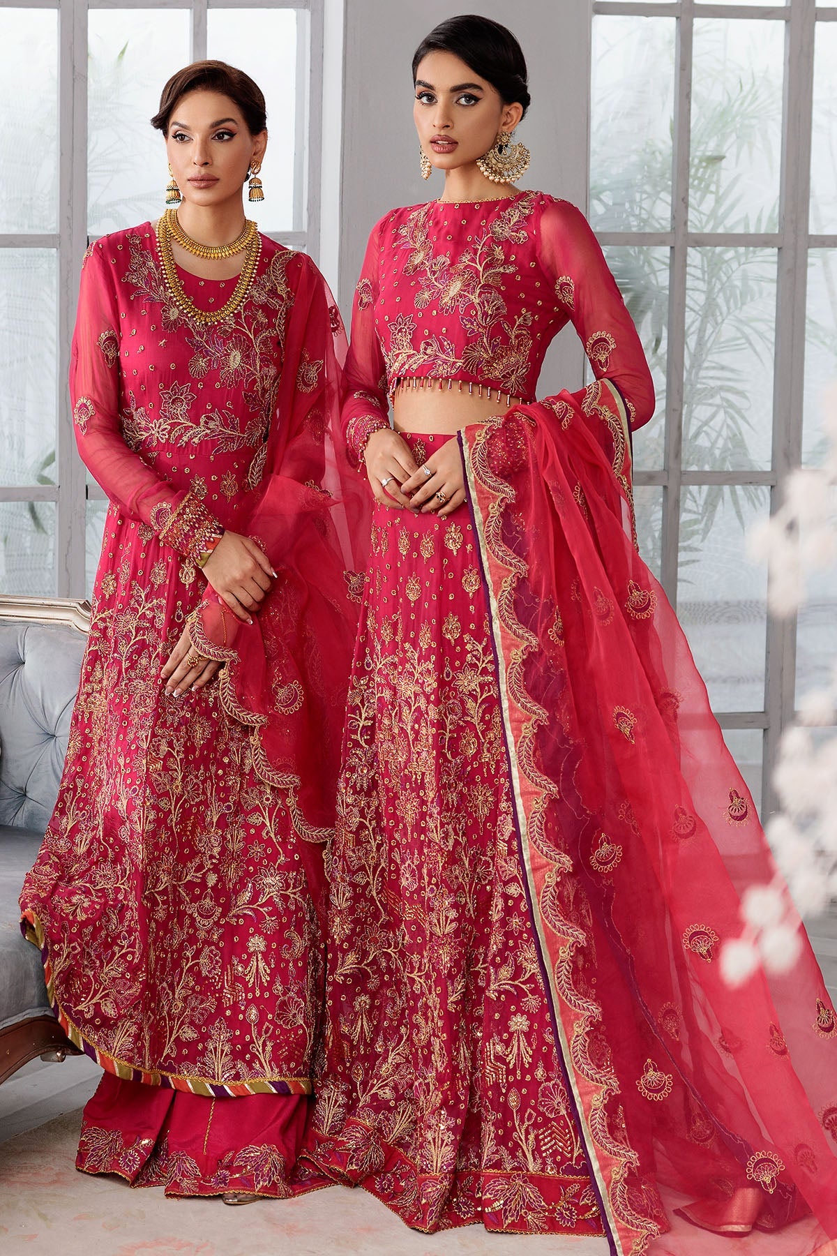 3397-FLORAISON EMBROIDERED BEMBERG CHIFFON UNSTITCHED