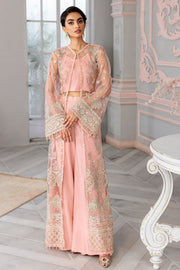 3399-IRIS EMBROIDERED SILK NET STITCHED