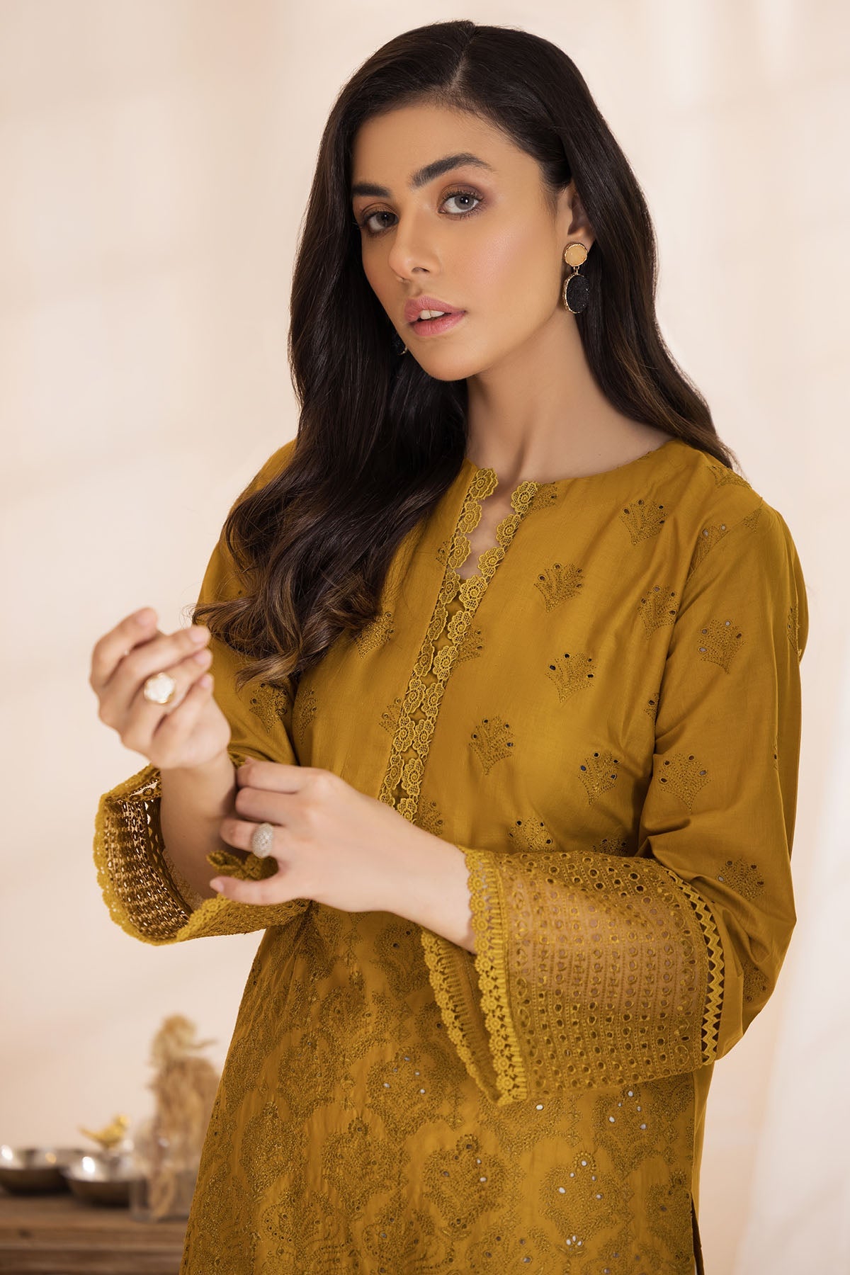 3408-PRIMROSE EMBROIDERED SCHIFFLI LAWN STITCHED