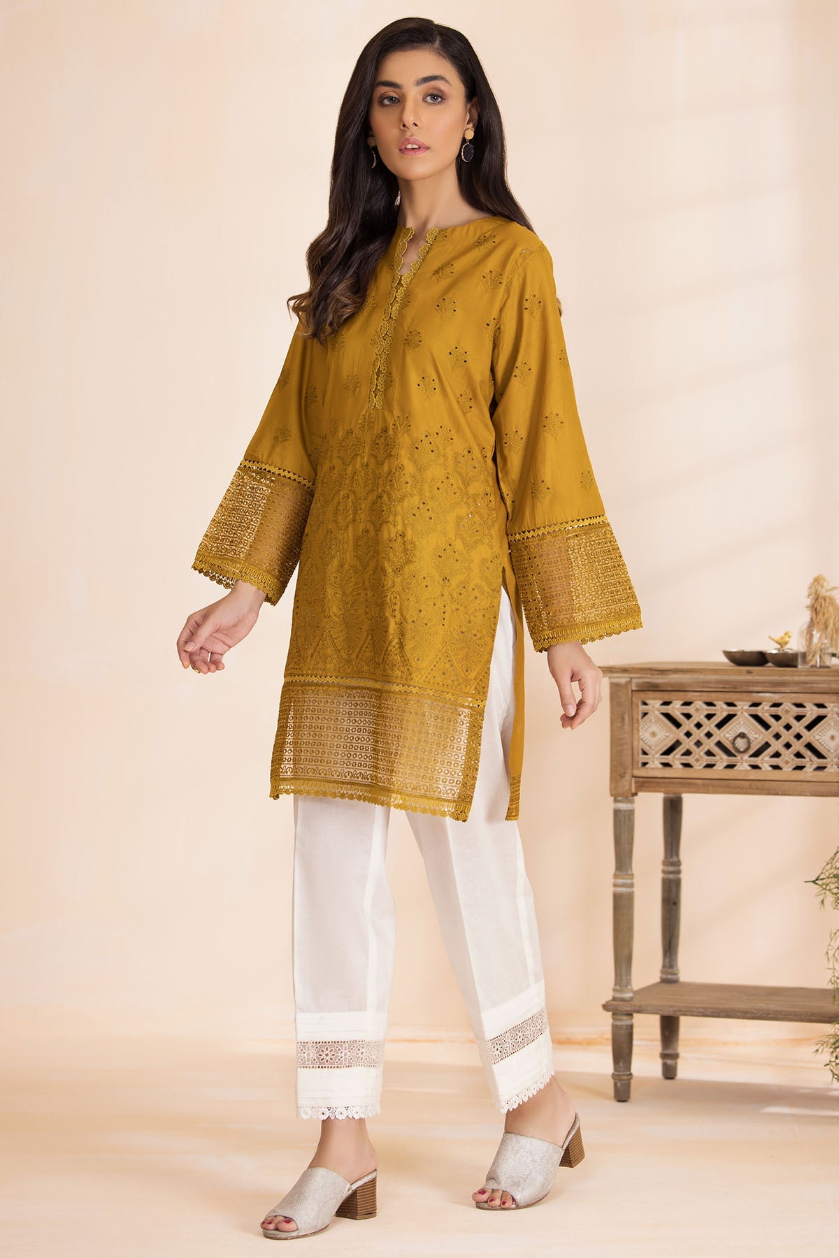 3408-PRIMROSE EMBROIDERED SCHIFFLI LAWN STITCHED