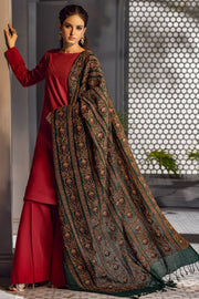 3417-FLORAL-BOUQUET EMBROIDERED PASHMINA BLEND SHAWL