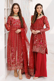 3466-SPIREA EMBROIDERED ORGANZA UNSTITCHED