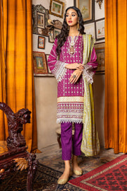 3480-PRINT-A EMBROIDERED KHADDAR UNSTITCHED