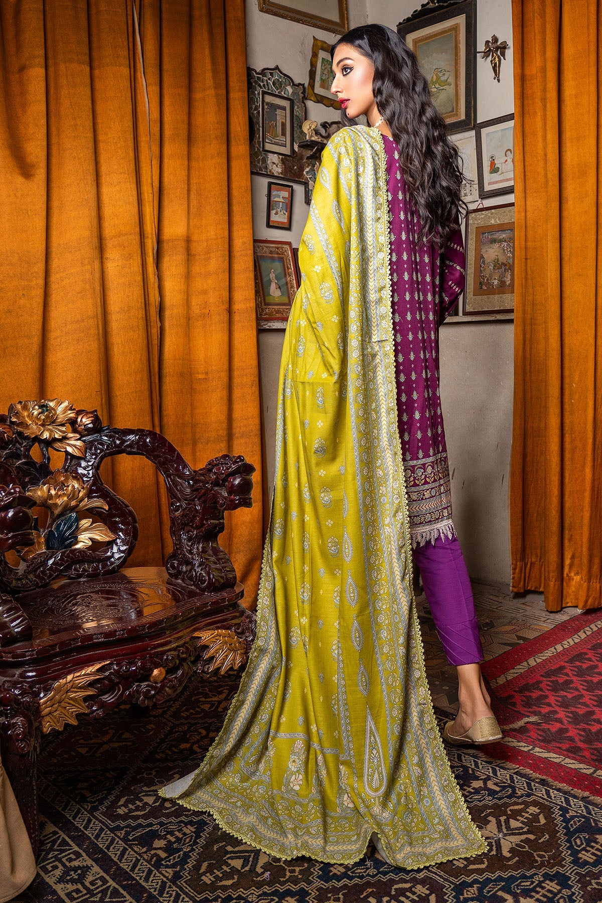 3480-PRINT-A EMBROIDERED KHADDAR UNSTITCHED