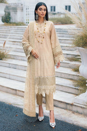 3484-LOTUS EMBROIDERED COTTON SATIN STITCHED