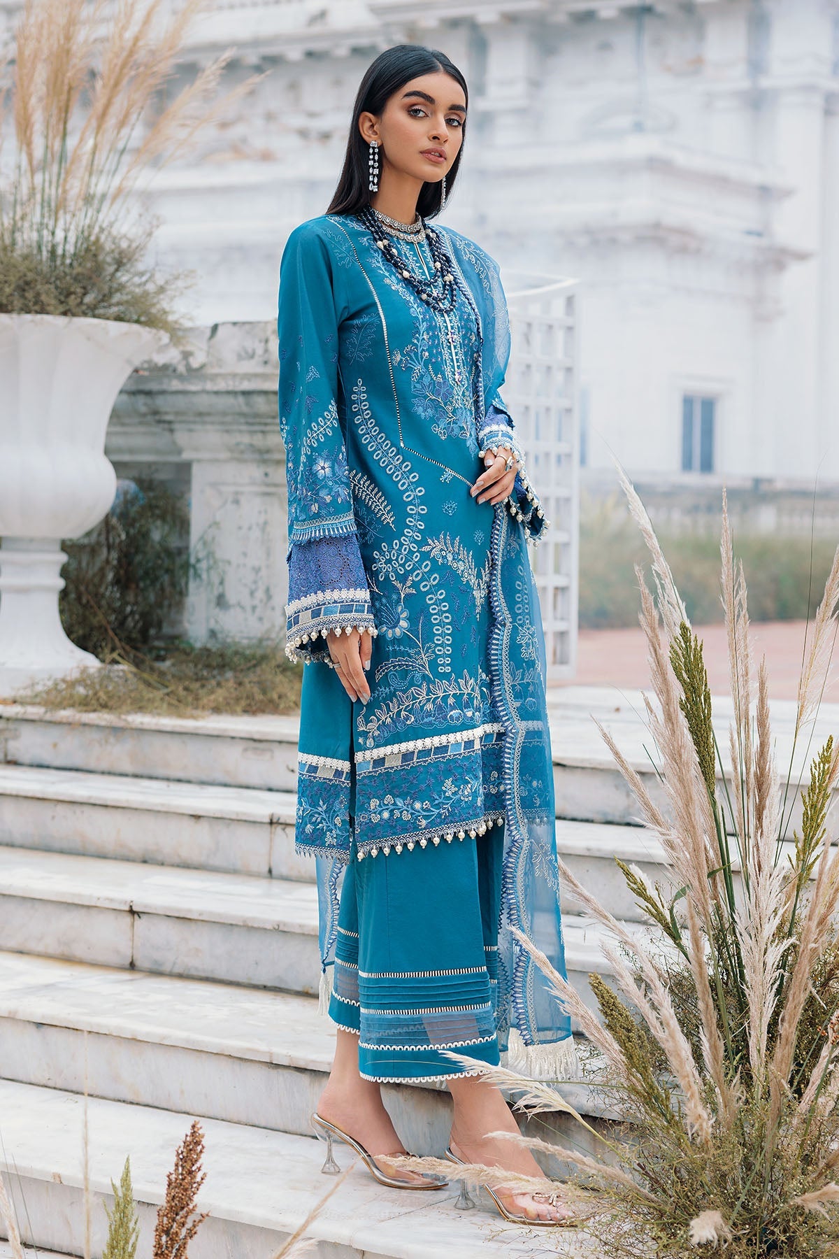 3486-CYNARA EMBROIDERED COTTON SATIN UNSTITCHED