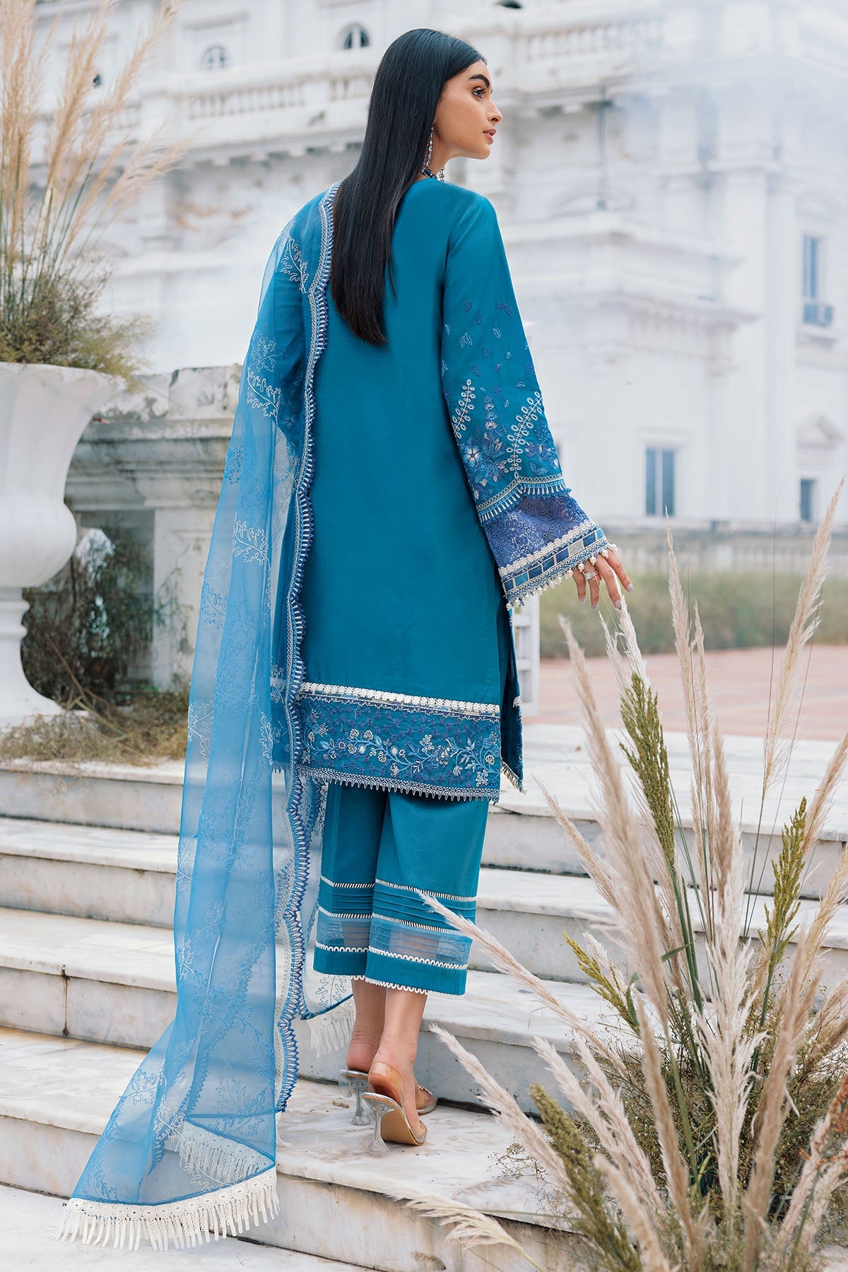 3486-CYNARA EMBROIDERED COTTON SATIN STITCHED