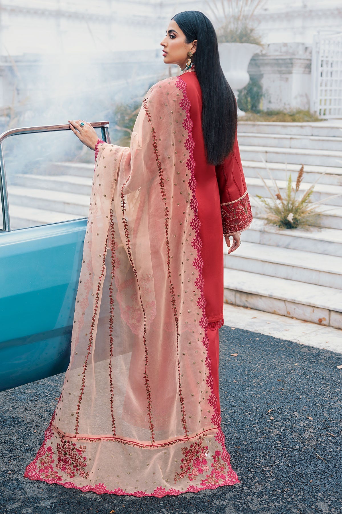 3489-QUOLE EMBROIDERED COTTON SATIN STITCHED