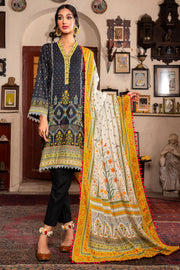 3492-PRINT-A EMBROIDERED KHADDAR UNSTITCHED
