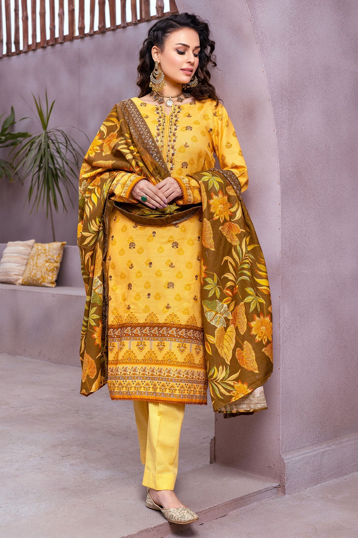 3513-GINA DIGITAL PRINTED KHADDAR UNSTITCHED