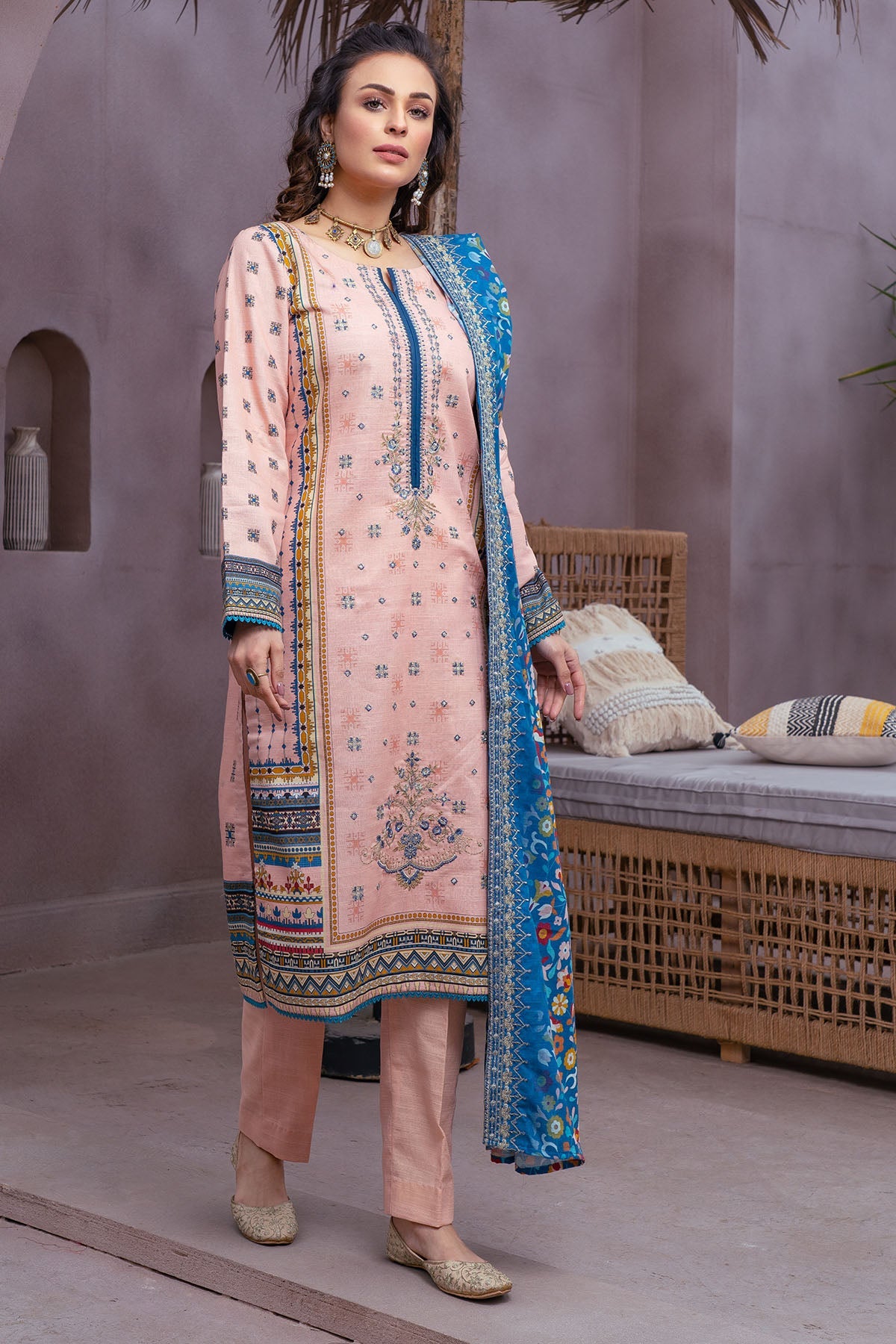 3515-HOWARD DIGITAL PRINTED KHADDAR UNSTITCHED