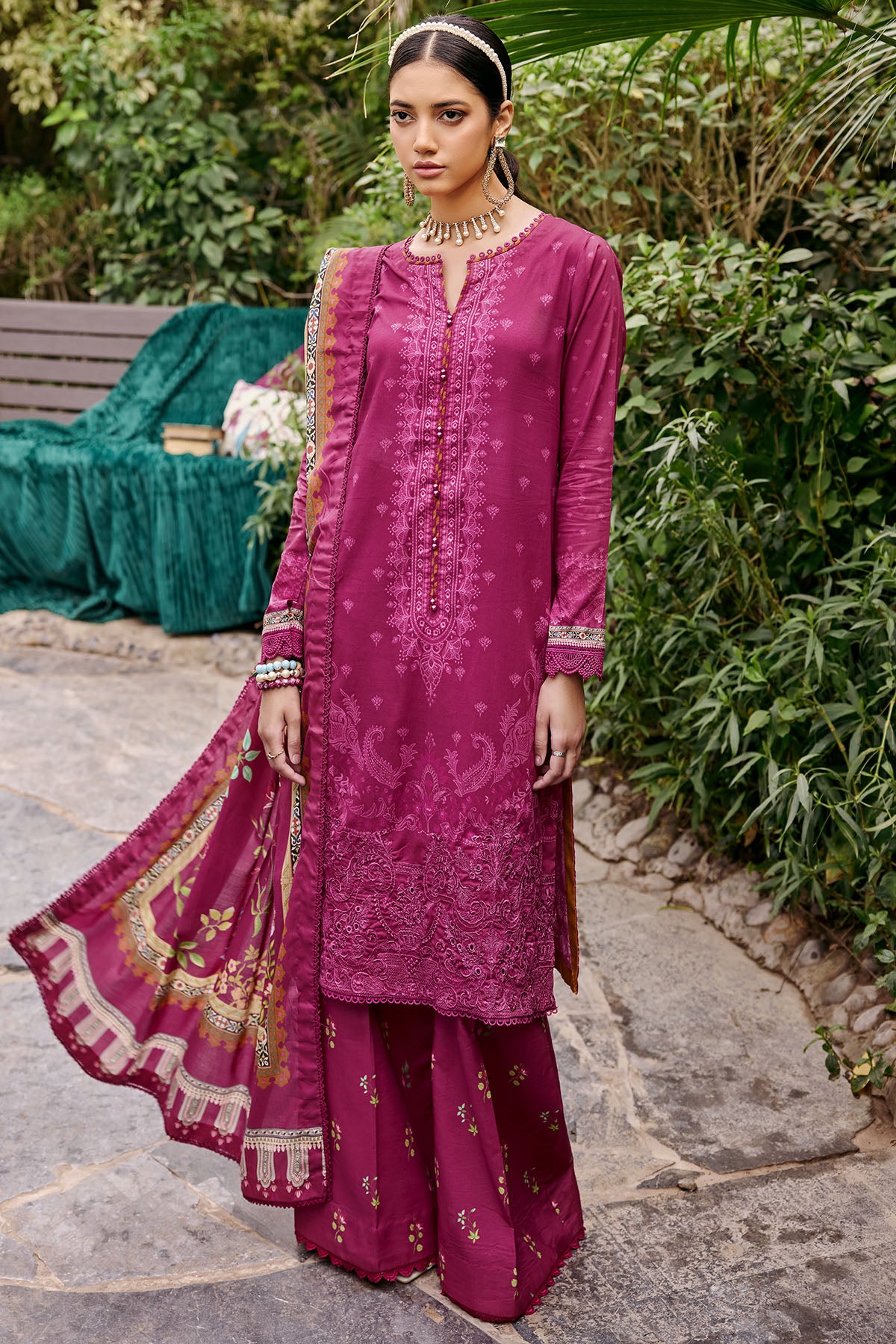 3531-AZURE DIGITAL PRINTED LAWN UNSTITCHED