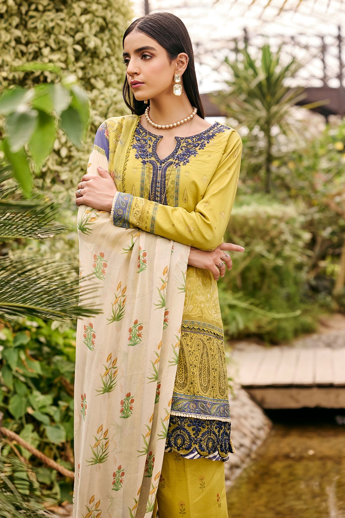 3532-CERULEAN DIGITAL PRINTED LAWN UNSTITCHED