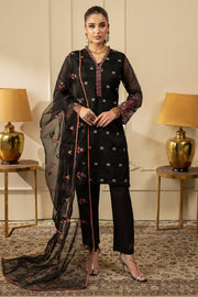 3581-NANCY EMBROIDERED SILK NET STITCHED