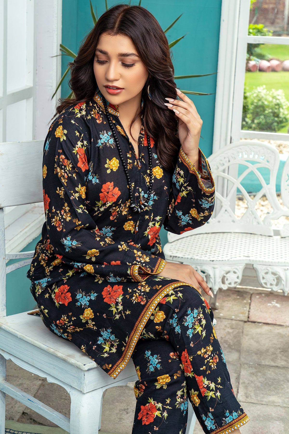 3585-CYPRESS DIGITAL PRINTED KHADDAR STITCHED