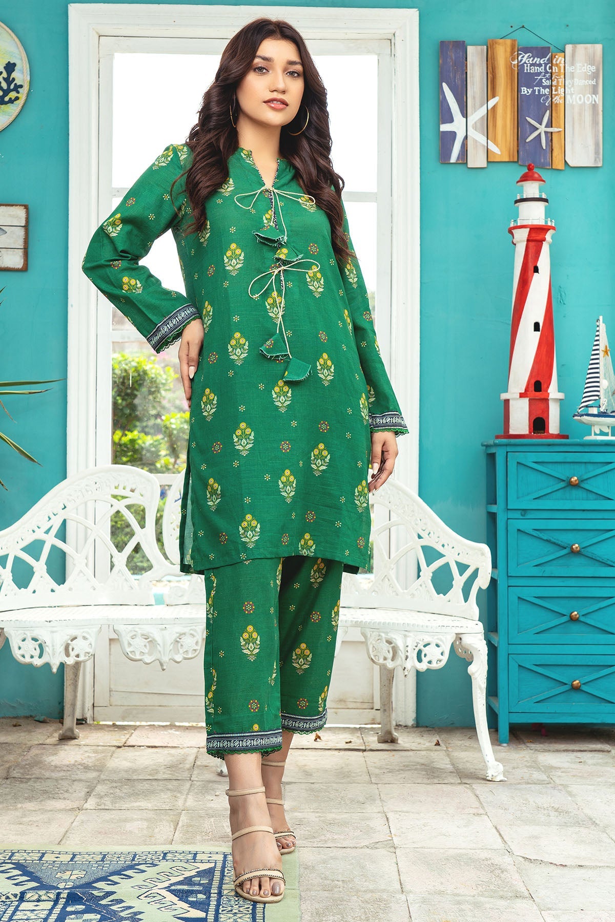 3592-EUCALYPTUS DIGITAL PRINTED KHADDAR STITCHED