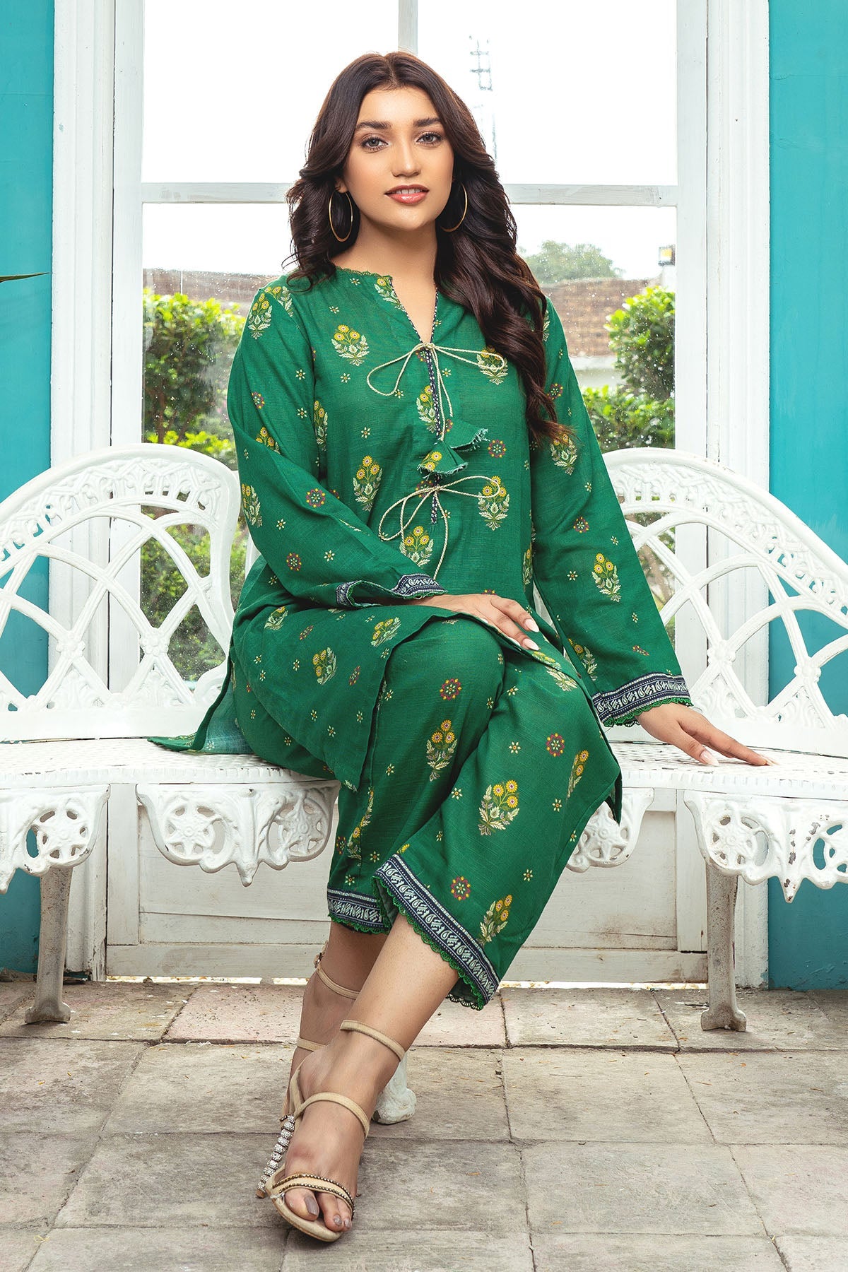 3592-EUCALYPTUS DIGITAL PRINTED KHADDAR STITCHED