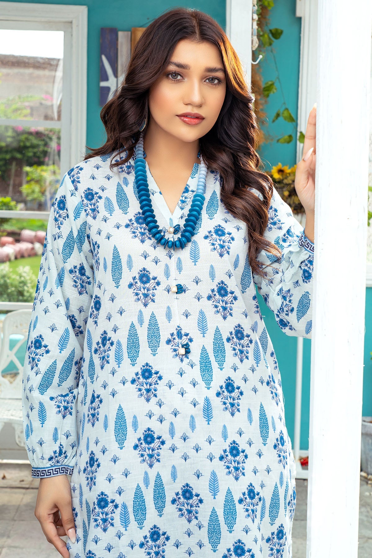 3593-MOHWA DIGITAL PRINTED KHADDAR STITCHED