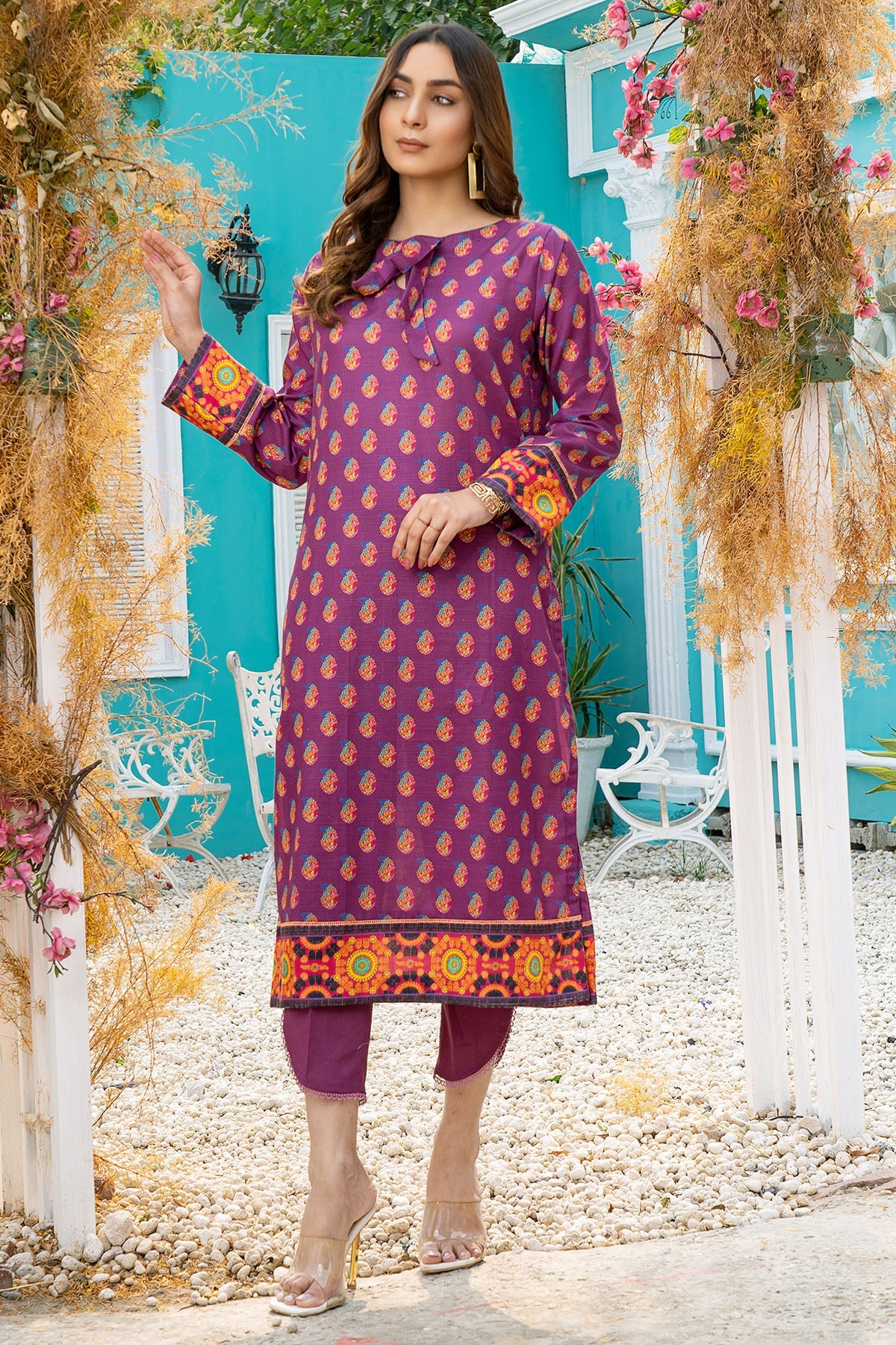 3595-DELONIX DIGITAL PRINTED KHADDAR UNSTITCHED