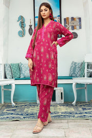 3596-TEAK DIGITAL PRINTED KHADDAR STITCHED