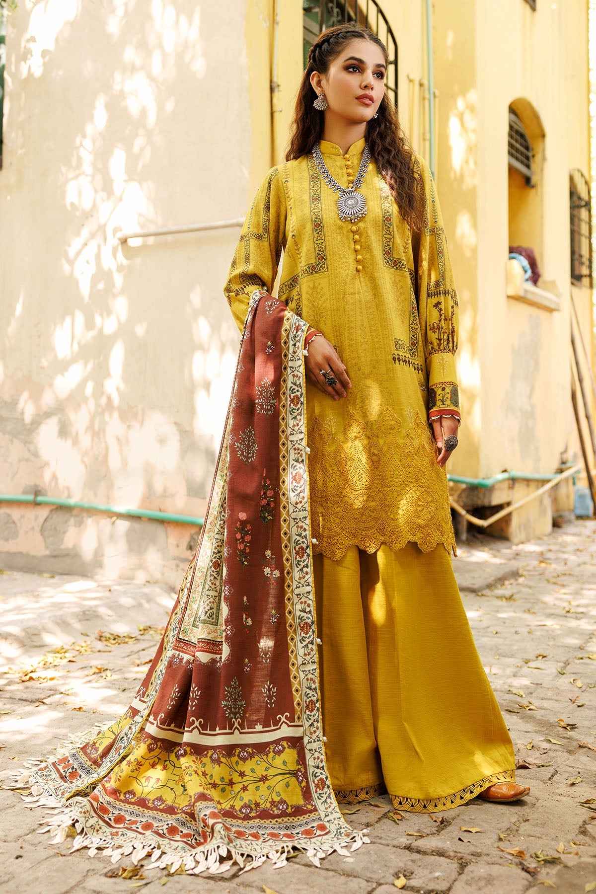 3605-HINOKI DIGITAL PRINTED KHADDAR STITCHED