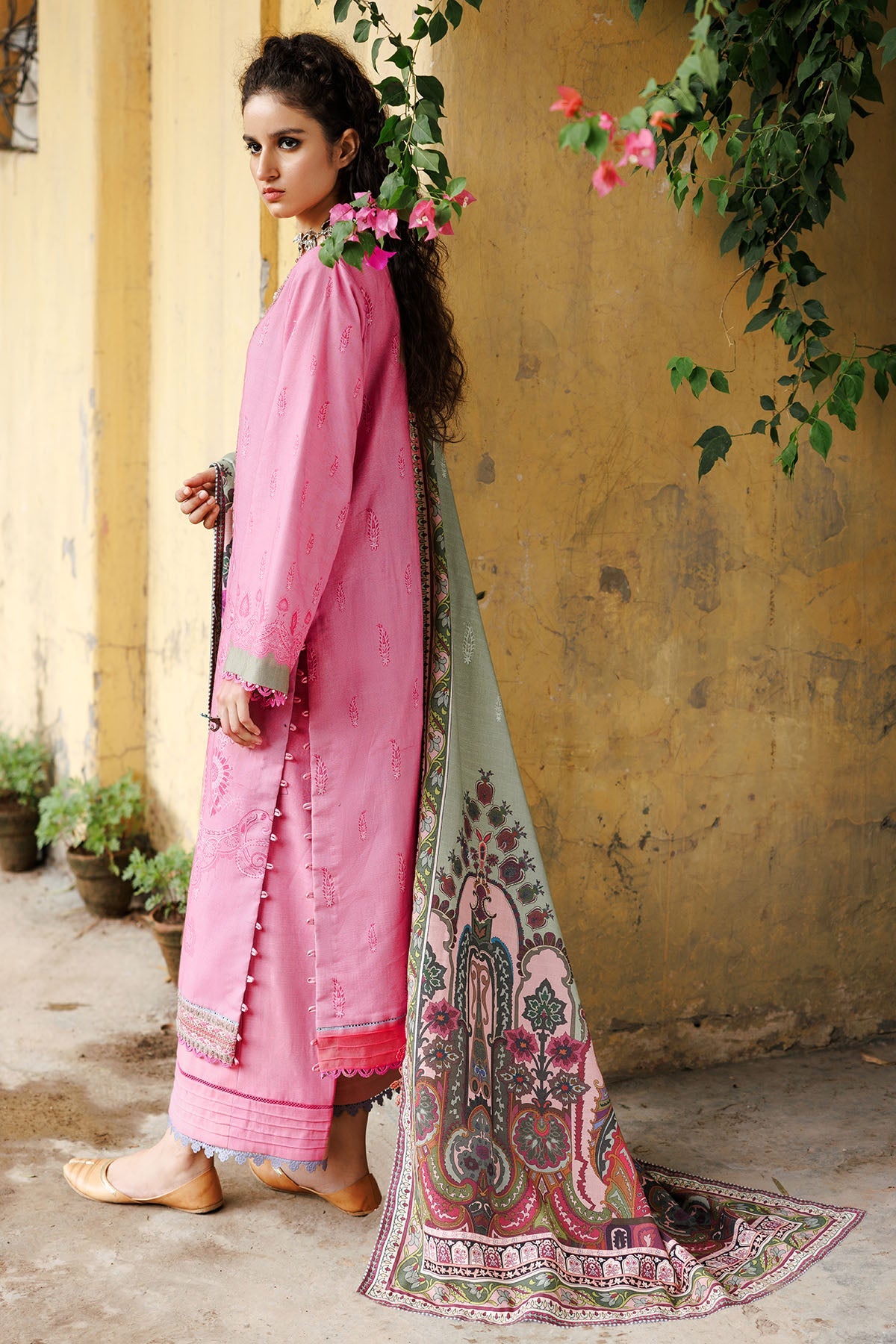 3609-CALADIUM DIGITAL PRINTED KHADDAR STITCHED