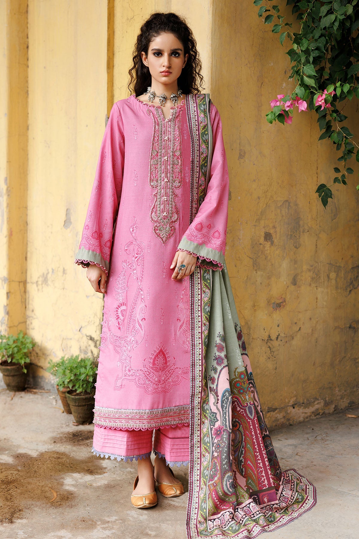 3609-CALADIUM DIGITAL PRINTED KHADDAR STITCHED