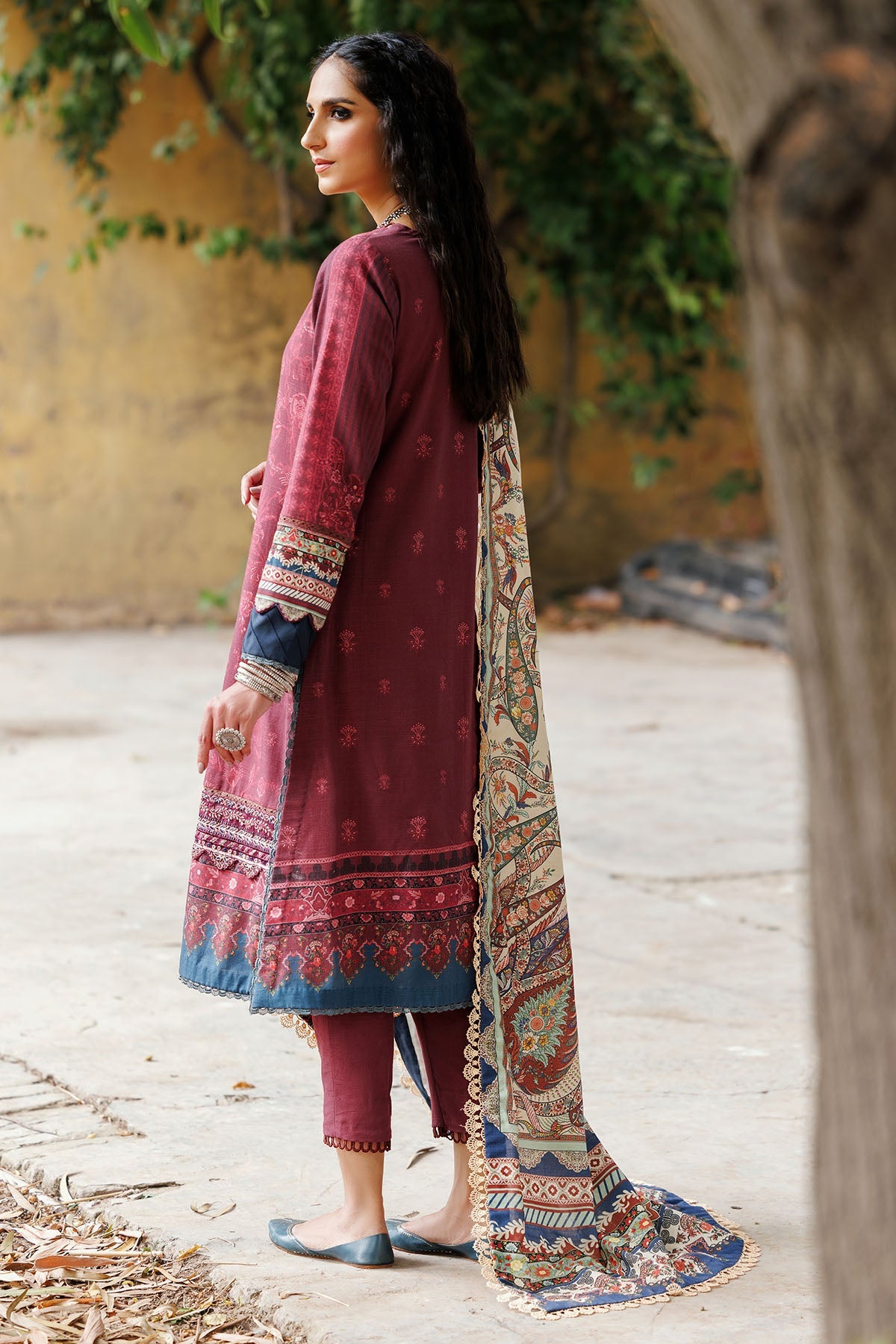 3610-FESCUE DIGITAL PRINTED KHADDAR UNSTITCHED