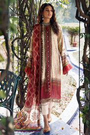 3660-COBALT DIGITAL PRINTED EMBROIDERED KHADDAR UNSTITCHED