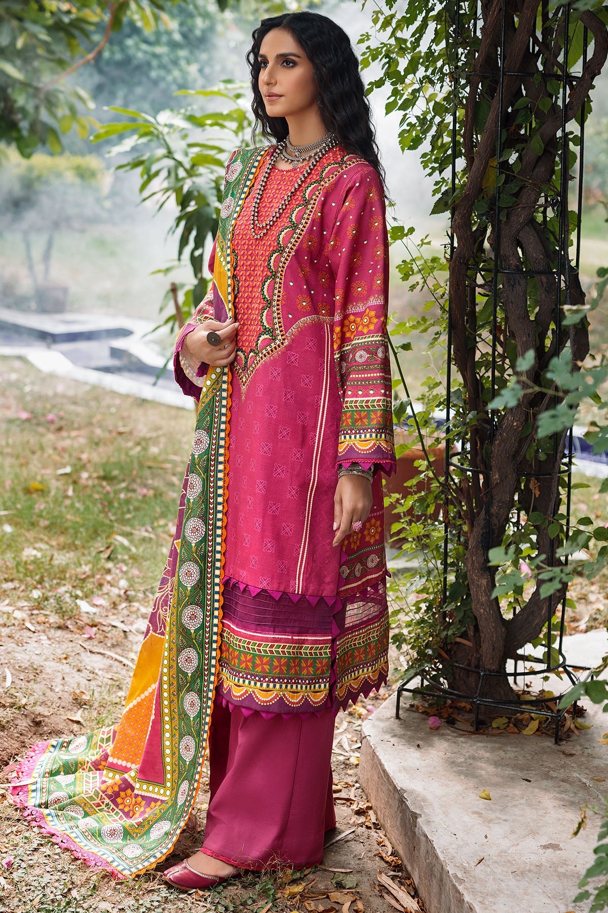 3661-BELAIR DIGITAL PRINTED EMBROIDERED KHADDAR UNSTITCHED