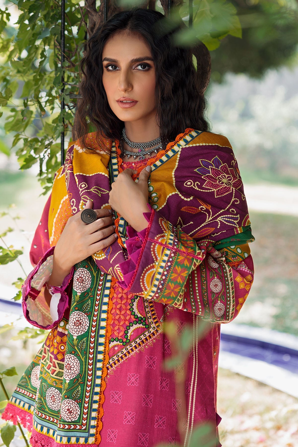 3661-BELAIR DIGITAL PRINTED EMBROIDERED KHADDAR UNSTITCHED