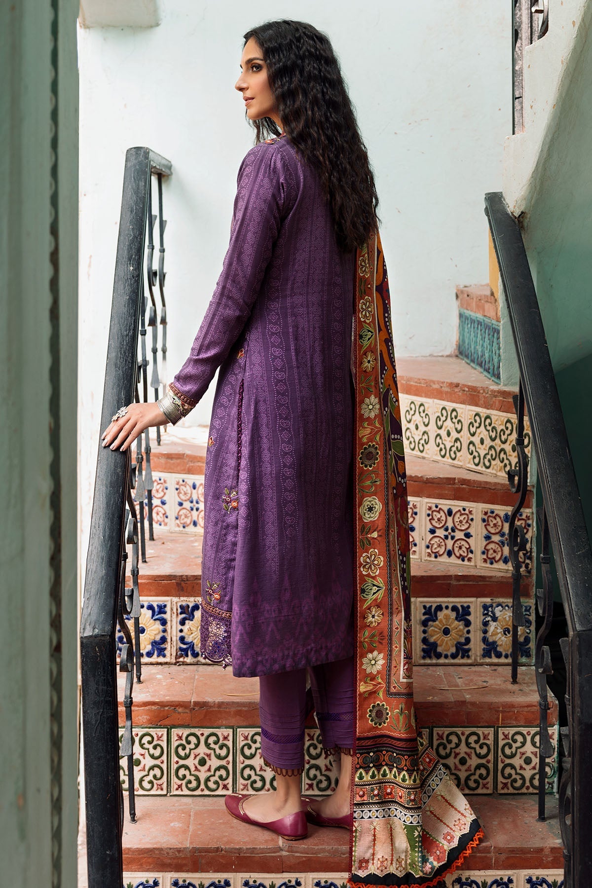 3664-ACEH DIGITAL PRINTED EMBROIDERED KHADDAR UNSTITCHED