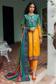 3665-VINCA DIGITAL PRINTED EMBROIDERED KHADDAR UNSTITCHED