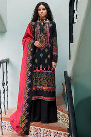 3666-MARI-GOLD DIGITAL PRINTED EMBROIDERED KHADDAR UNSTITCHED