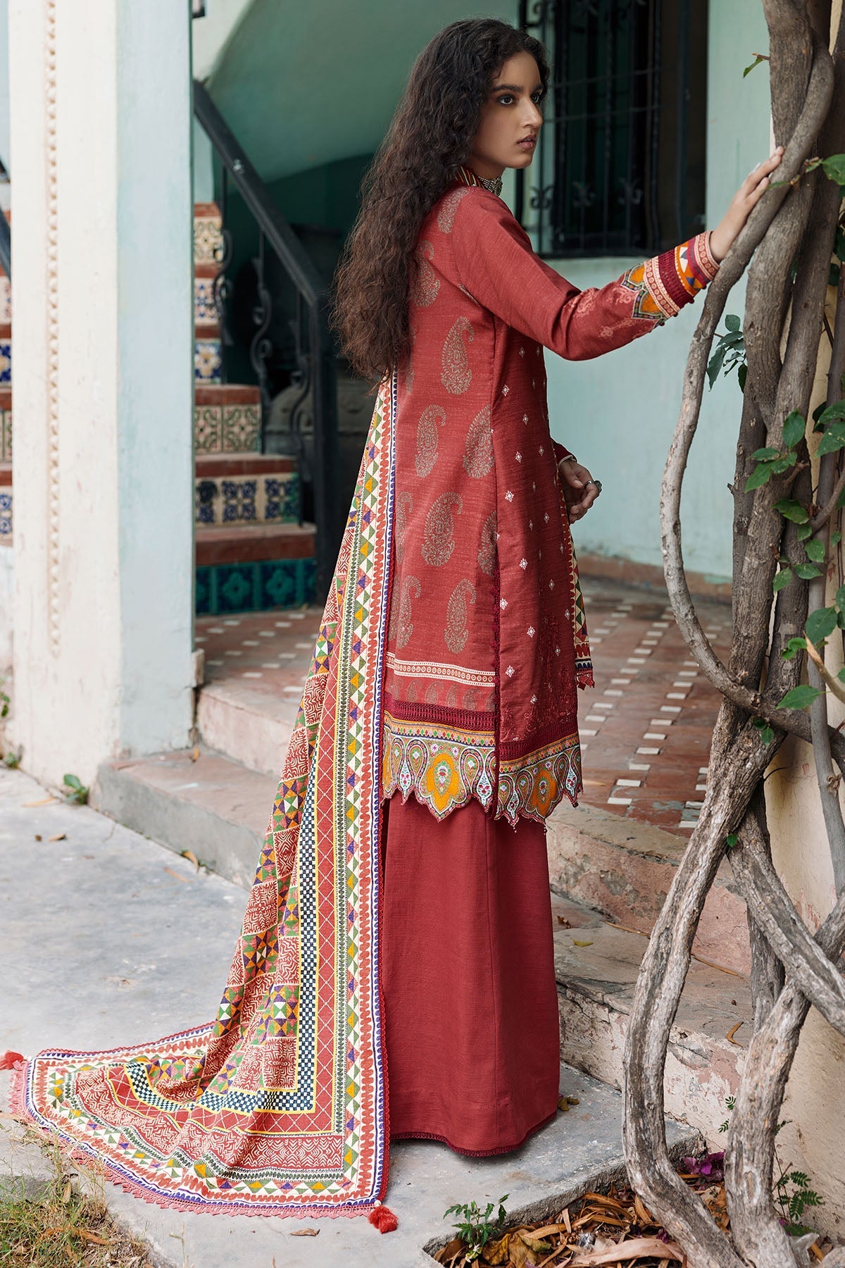 3667-BACOPA DIGITAL PRINTED EMBROIDERED KHADDAR UNSTITCHED