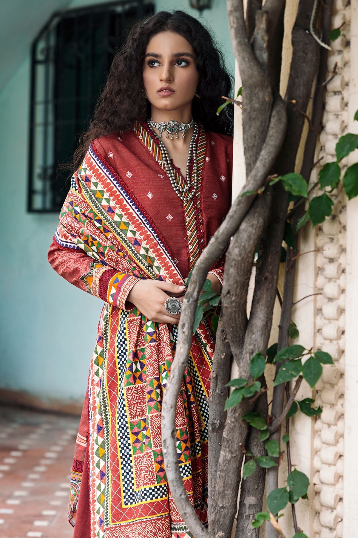 3667-BACOPA DIGITAL PRINTED EMBROIDERED KHADDAR UNSTITCHED