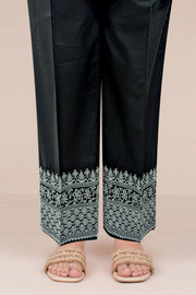 3681-BLACK EMBROIDERED COTTON STITCHED