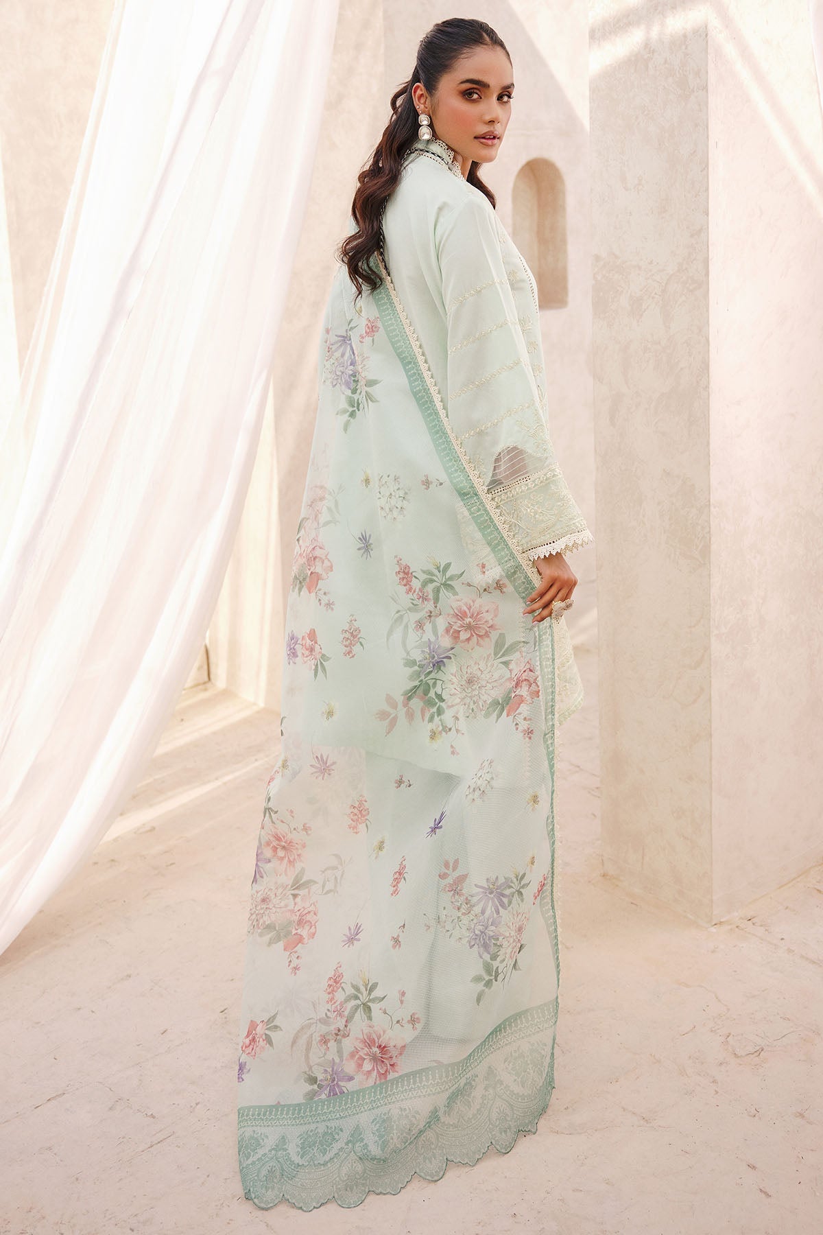 3743-ZOE EMBROIDERED LAWN STITCHED