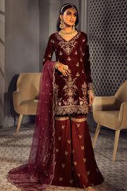 3773-TERN EMBROIDERED VELVET UNSTITCHED